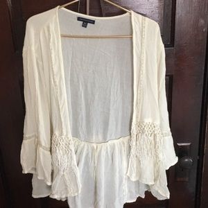 American eagle cream colored boho cardigan